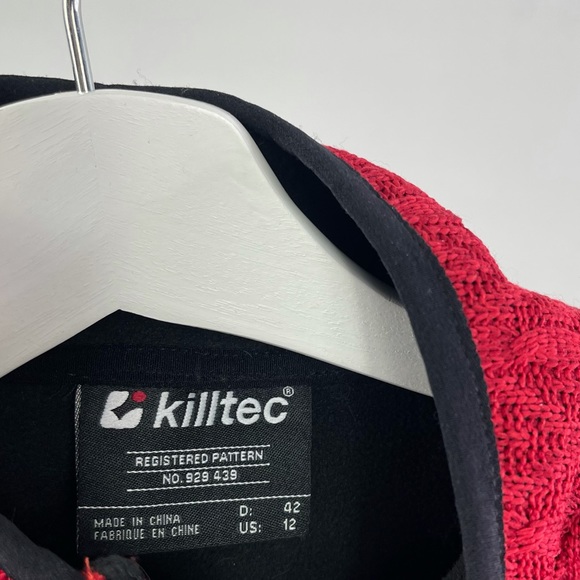 KILLTEC Fleece Full Zip Jacket in Dark Red Size 12 or Size Large Like New - Picture 6 of 8